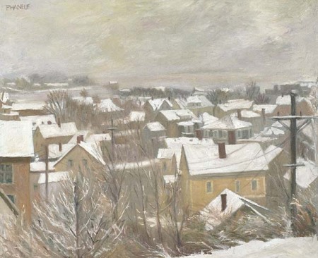 Winter painting in oil by Melody Phaneuf